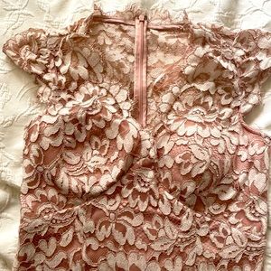 Eliza J - Almost New Lace mermaid blush dress